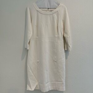 Banana Republic - Boat Neck Sheath Dress - Cream - Size 4